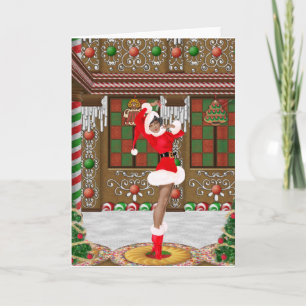 Carte de Noël vintage afro-américaine