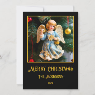 Carte de Noël vintage avec ange