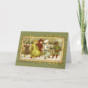 Carte de Noël Vintage Bonne année