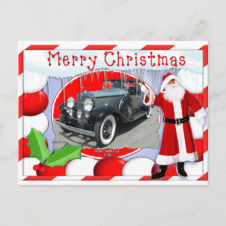 CARTE DE NOËL vintage CADILLAC