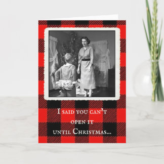 Carte de Noël Vintage "Can't have it 'Jusqu'à Noël