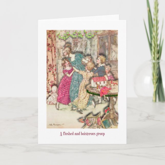 Carte de Noël Vintage Charles Dickens (Devant)