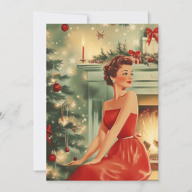 Carte de Noël Vintage Christmas Tree (Devant)
