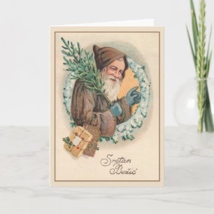 Carte de Noël vintage croate Sretan Božić