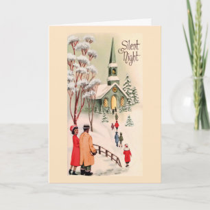 Carte de Noël vintage d'Afro-américain