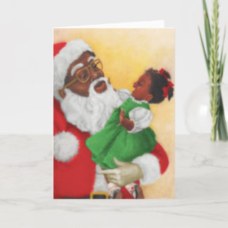 Carte de Noël vintage d'Afro-américain