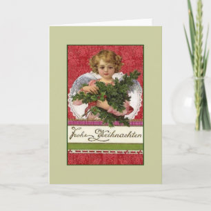 Carte de Noël vintage de Frohe Weihnachten