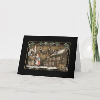 Carte de Noël vintage de père