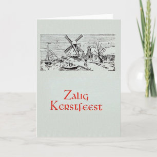 Carte de Noël vintage de Zalig Kerstfeest de