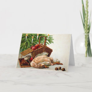 Carte de Noël vintage Dead Duck