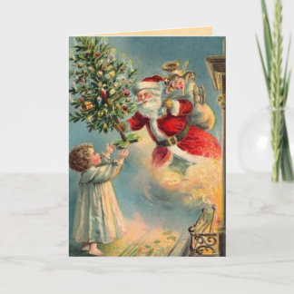 Carte de Noël vintage du Père Noël