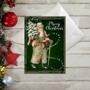 Carte de Noël vintage du Père Noël