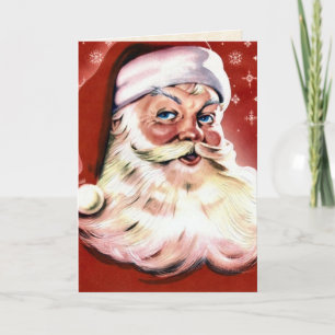 Carte de Noël vintage du Père Noël