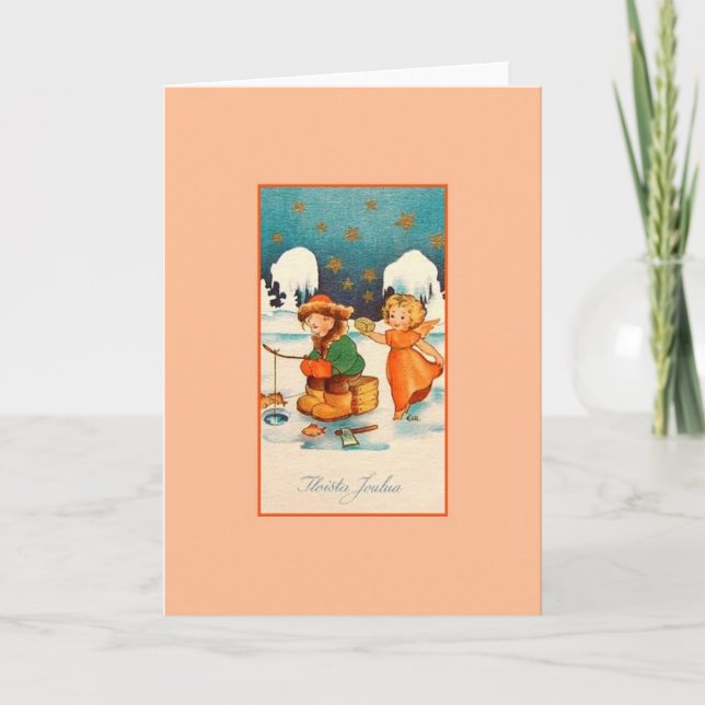 Carte de Noël vintage Iloista Joulua (Devant)