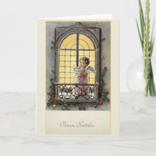Carte de Noël vintage italienne Buon Natale