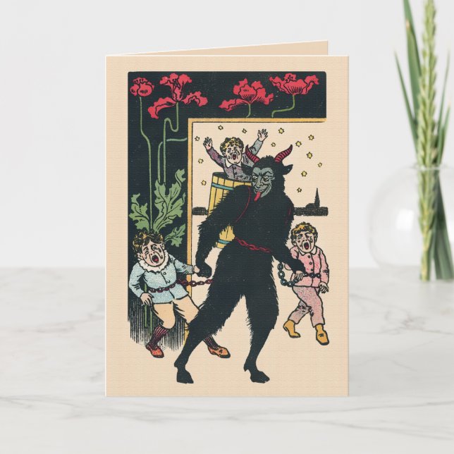 Carte de Noël vintage Krampus (Devant)