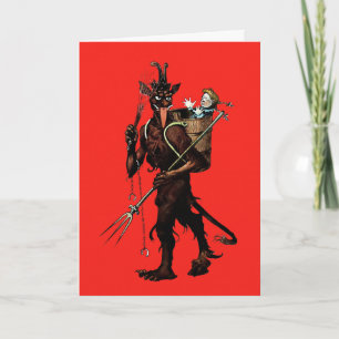 Carte de Noël vintage Krampus