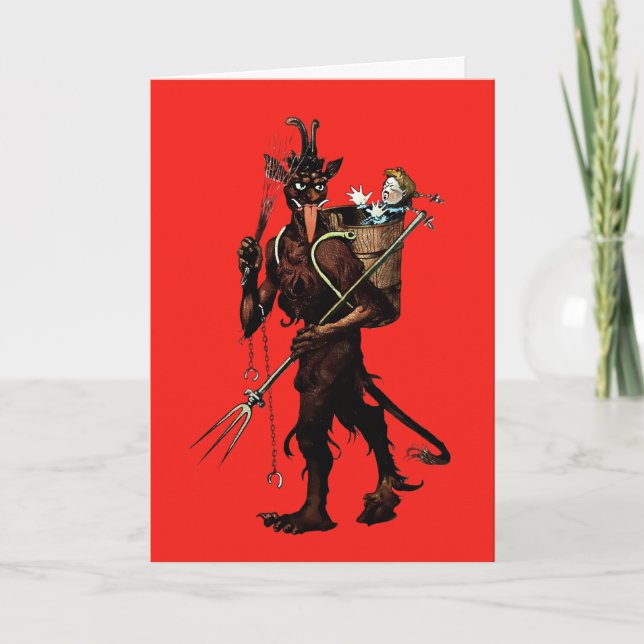 Carte de Noël vintage Krampus (Devant)