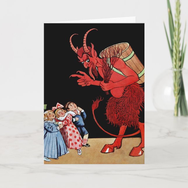 Carte de Noël vintage Krampus (Devant)