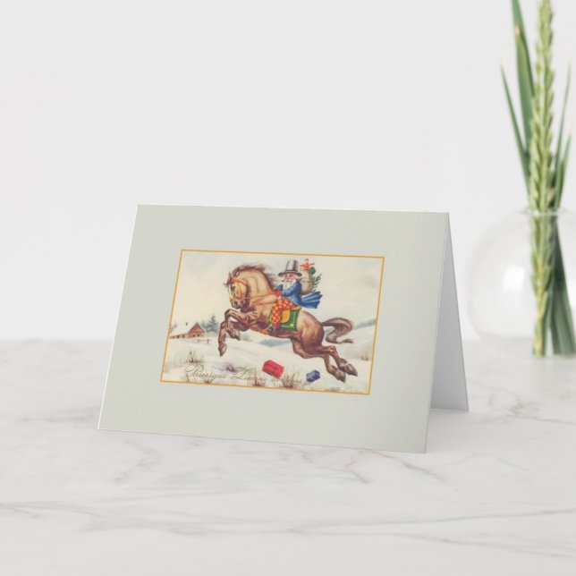 Carte de Noël vintage lettonne (Devant)
