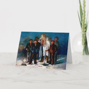Carte de Noël vintage Mari Lwyd