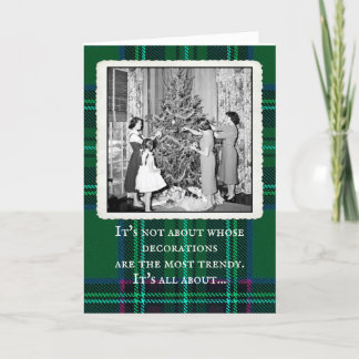 Carte de Noël Vintage "Pas à propos de décoration 