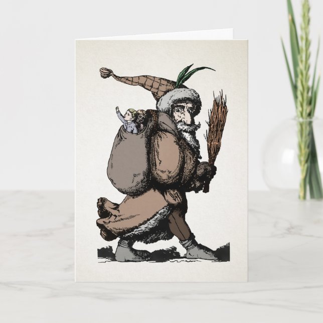 Carte de Noël vintage Pere Fouettard (Devant)
