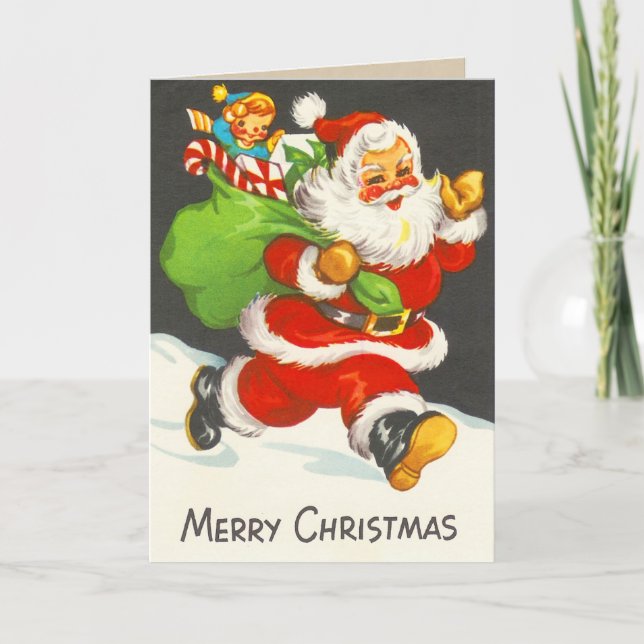Carte de Noël vintage pour enfants (Devant)