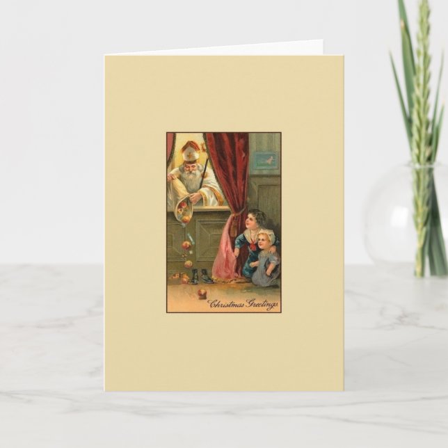 Carte de Noël vintage St. Nicholas (Devant)