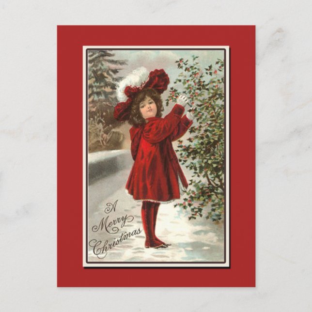 Carte de Noël Vintage Très Superbe (Devant)