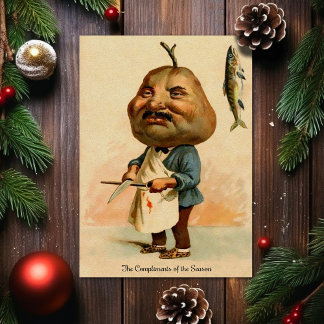 Carte de Noël vintage victorienne