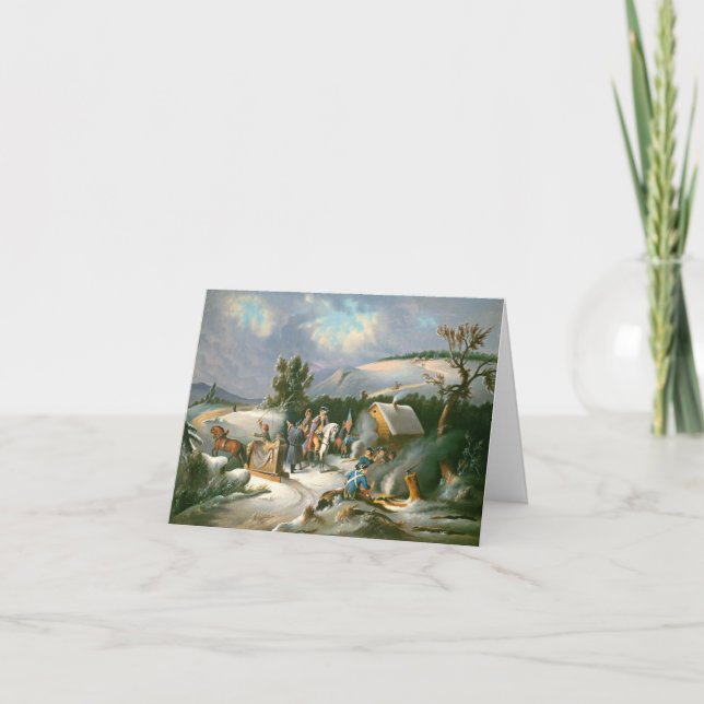 Carte de Noël Vintage WASHINGTON À VALLEY FORGE (Devant)
