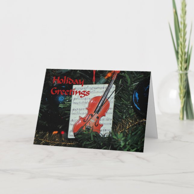 Carte de Noël violon (Devant)
