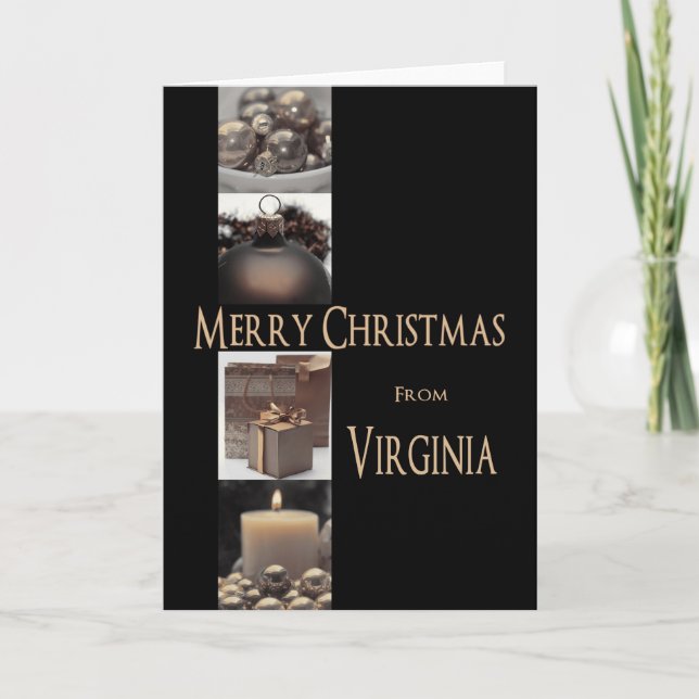 Carte de Noël Virginia, spécifique à l'état (Devant)