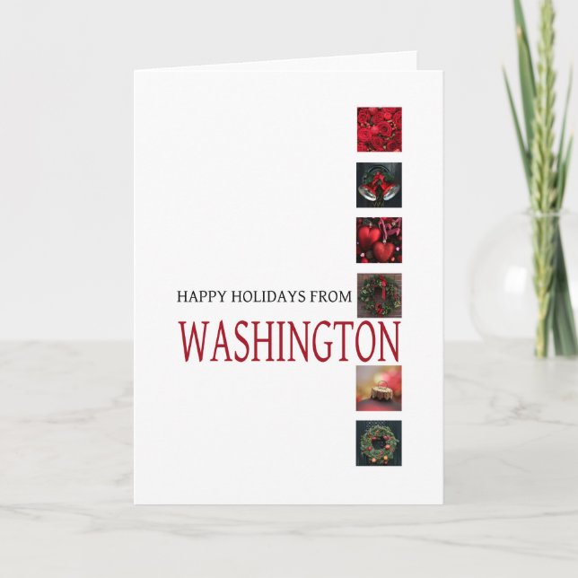 Carte de Noël Washington, préciser (Devant)