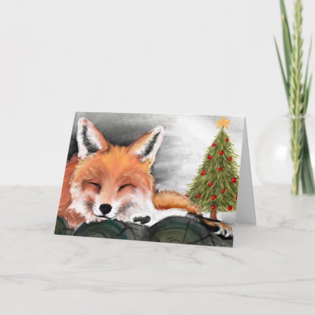 Carte de Noël Watercolor (Devant)