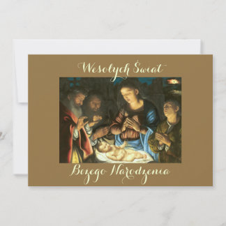 Carte de Noël Wesołych świąt en polonais
