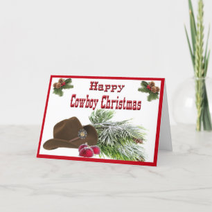 Carte de Noël Western Cowboy