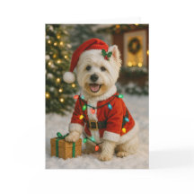 Carte de Noël Westie