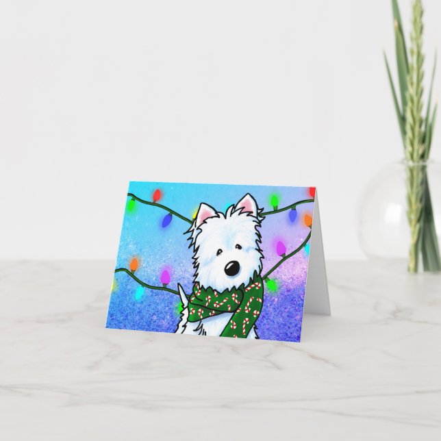 Carte de Noël Westie (Devant)