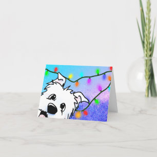 Carte de Noël Westie Terrier
