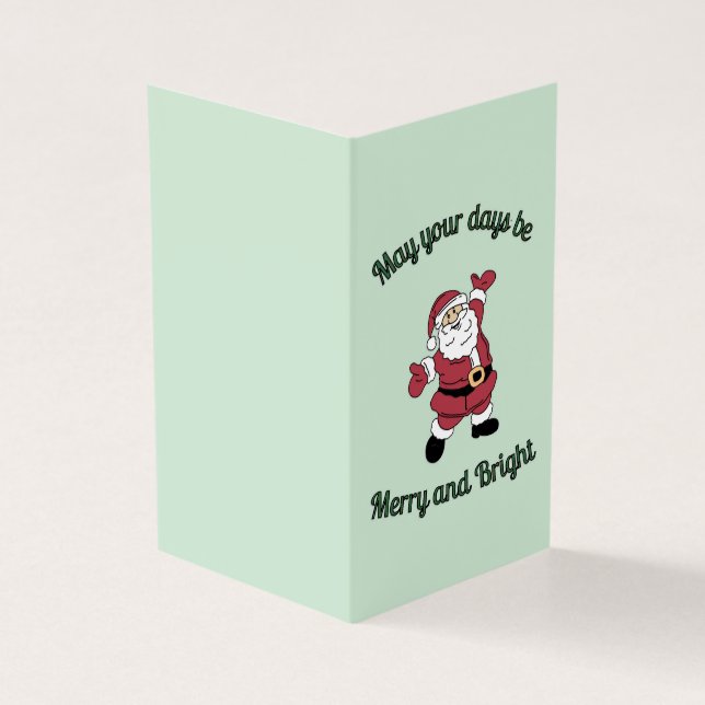 Carte de Noël Whimsical Merry Père Noël (Outside)