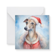 Carte de Noël Whippet - Festive Holiday