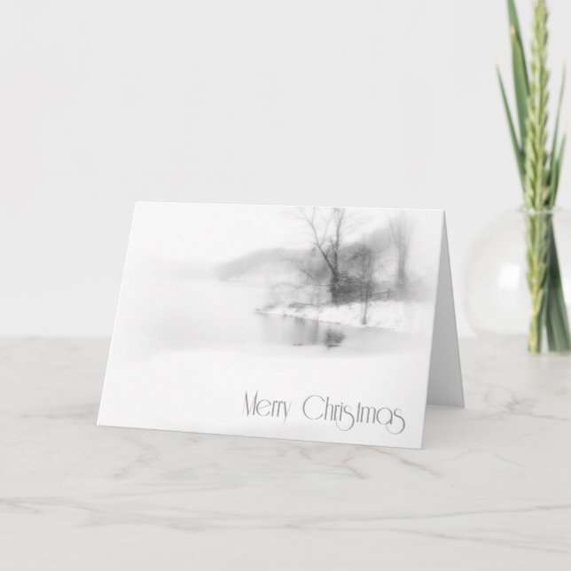 Carte de Noël White Out Lake (Devant)