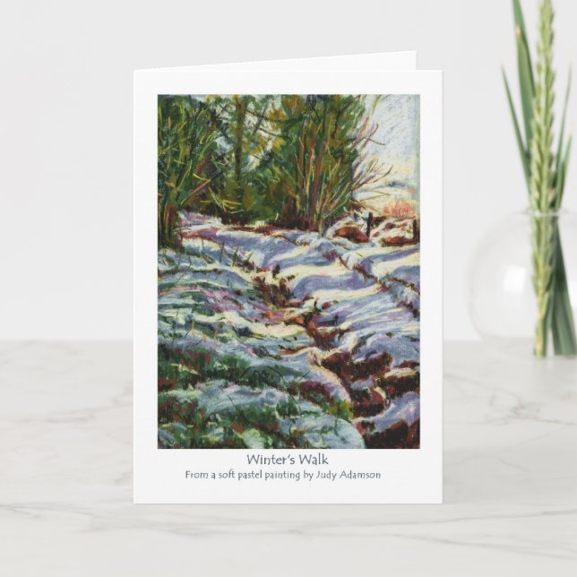 Carte de Noël 'Winter's Walk' (Devant)