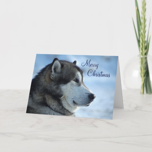 Carte de Noël Wolf - Joyeux Noël (Devant)