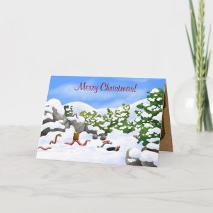 Carte de Noël Wormy