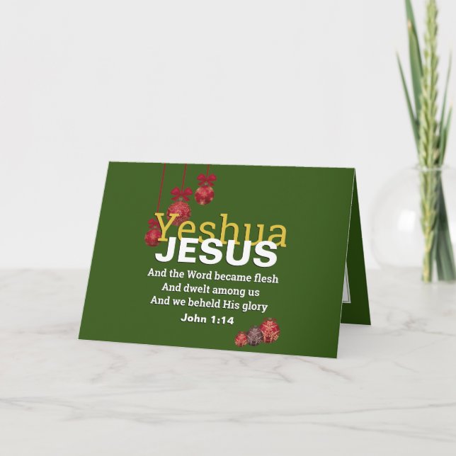 Carte de Noël YESHUA JESUS (Devant)