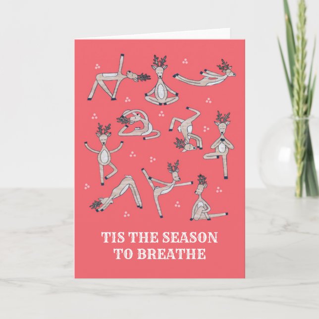 Carte de Noël Yoga (Devant)