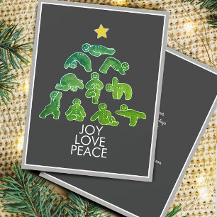 Carte de Noël Yoga Gingerbread Holiday Christmas